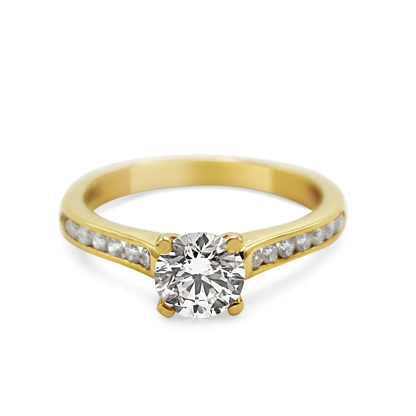 GIA Certificated Solitaire Brilliant Cut Diamond Ring