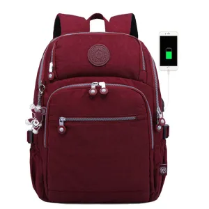 Girls Teens Nylon Backpack Kids Outdoor Cycling School Bag