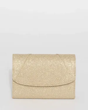 Gold Alison Flap Clutch Bag