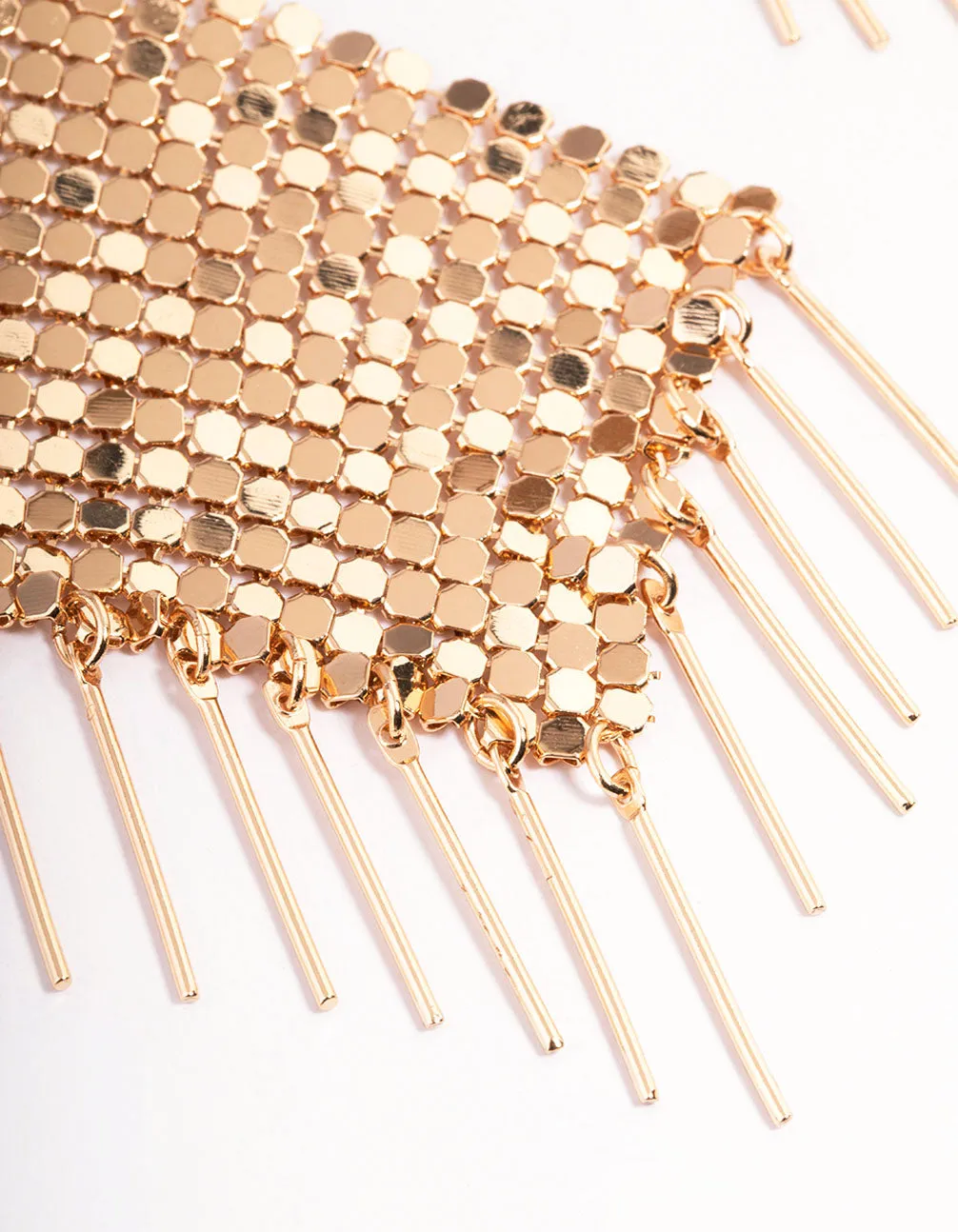 Gold Dazzling Fringe Earrings