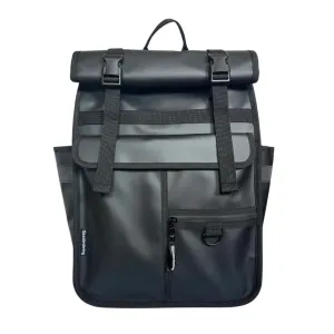 Goodordering Eco Monochrome Rolltop Backpack Pannier Black