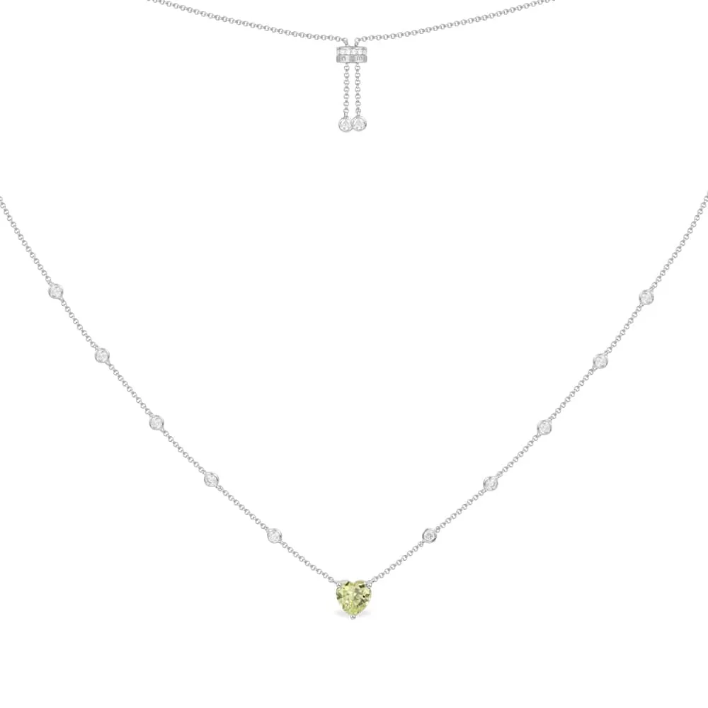 Green Heart Adjustable Necklace