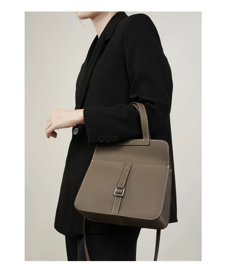 Halzan 25 cowhide crossbody handbag 2778 elephant grey