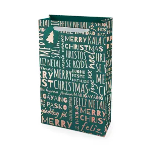 Holiday Languages Double Bottle Wine Bag By Cakewalk