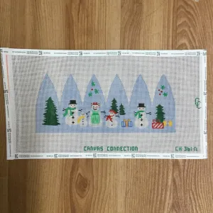Holiday Snowman Carousel Canvas