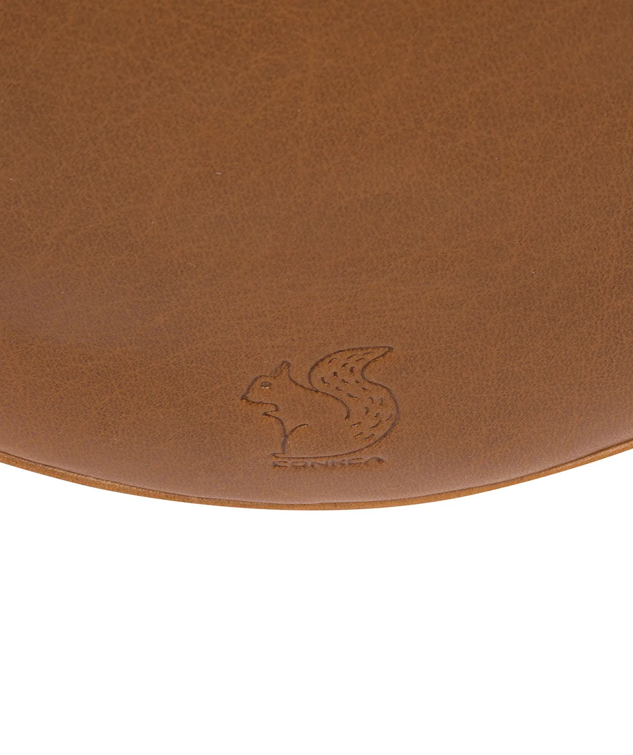 'Hoop' Dark Tan Small Leather Backpack