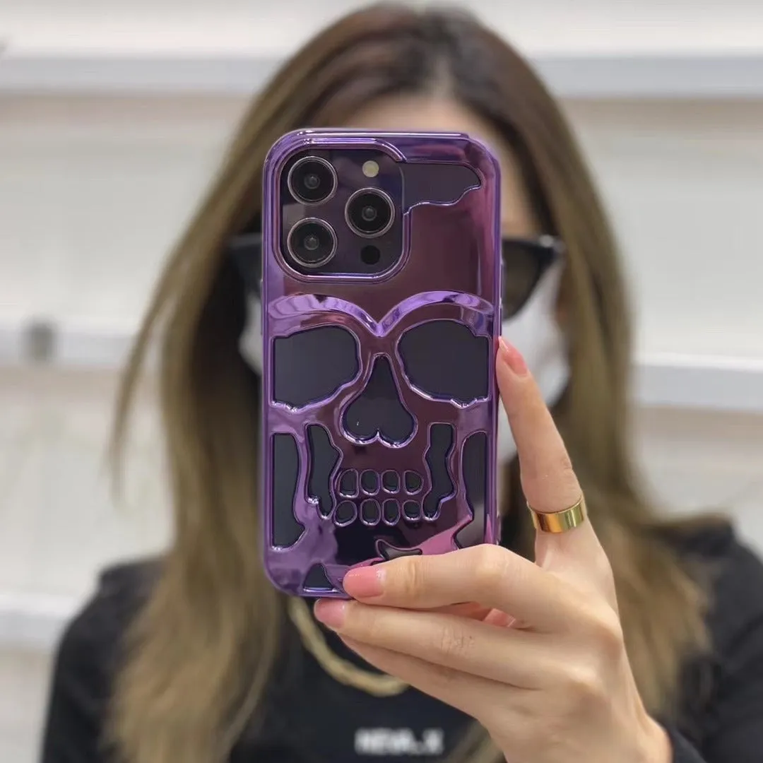 iPhone 12 Series Hollow Skull Design Case