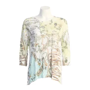 Jess & Jane "Sepia" Rayon Burnout Crushed Hi-Low Top - RC2-1676