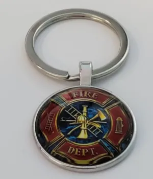 K81 Silver Firefighter Keychain