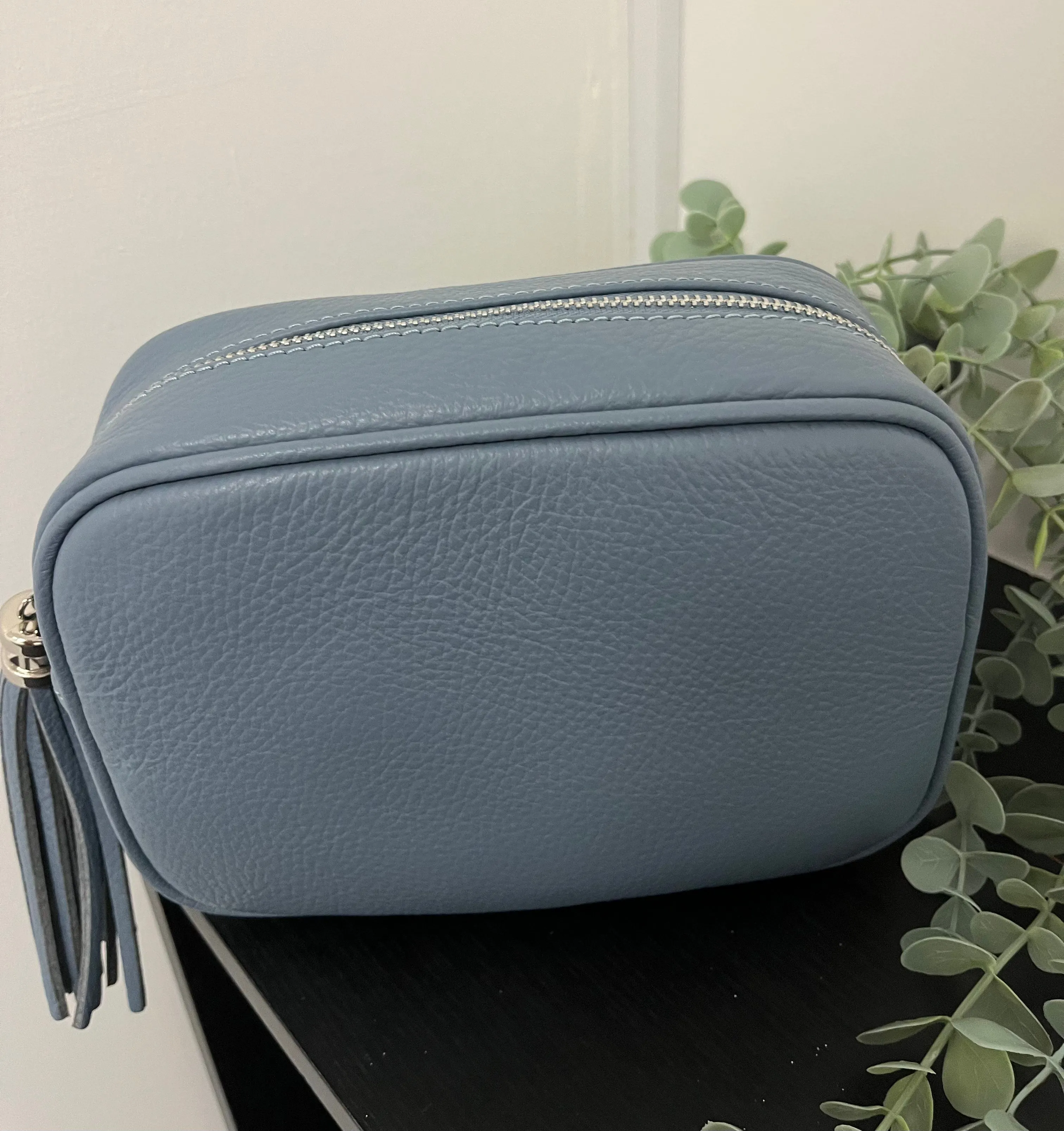 KATE Collection Leather Zip Crossbody Bag