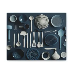 Kitchen Utensils Stretched Canvas
