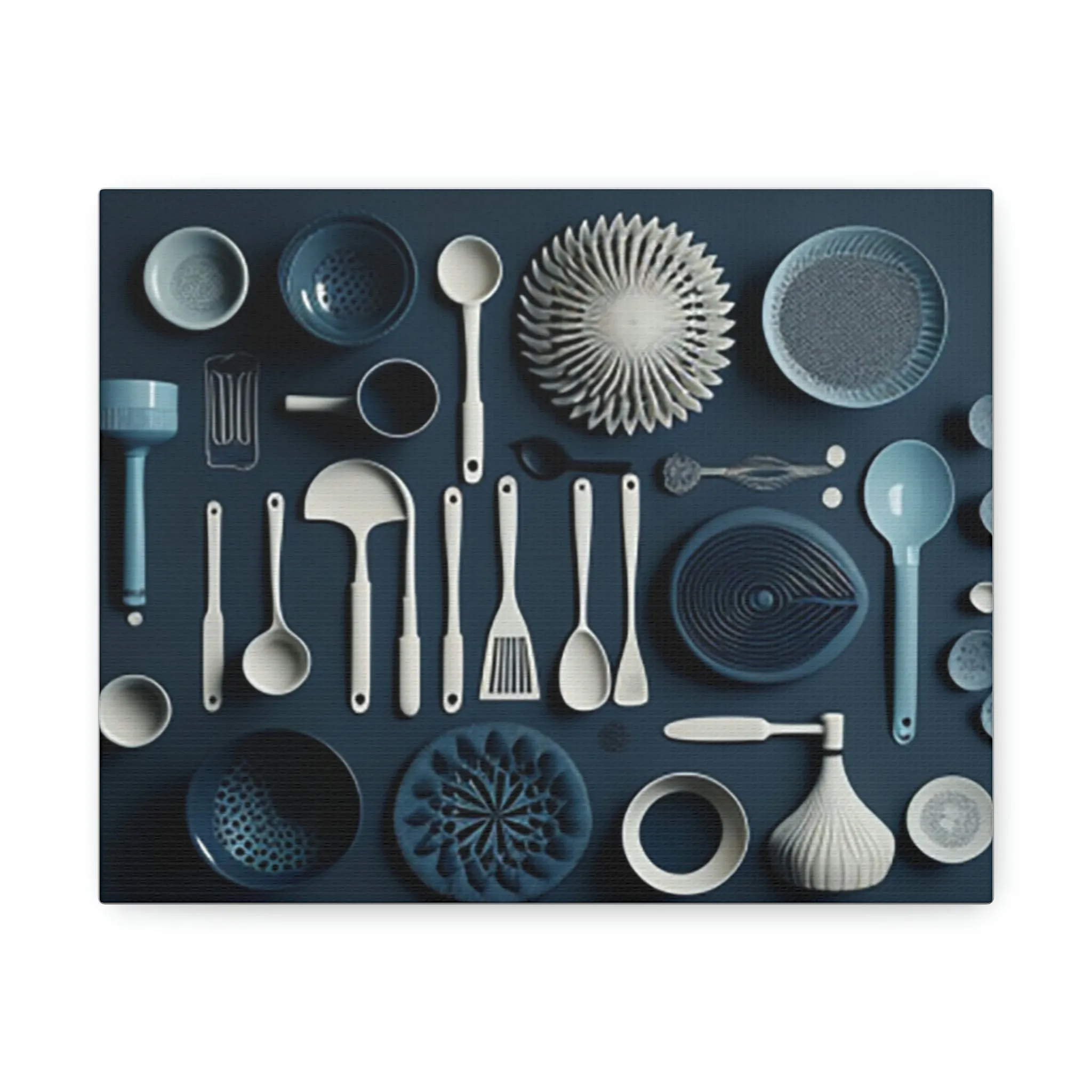 Kitchen Utensils Stretched Canvas
