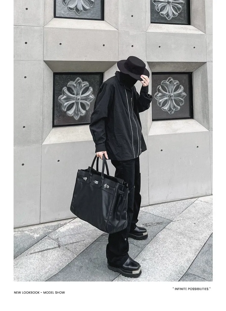 Large birkin inspired platinum bag men women handbag weekender over night bag tote