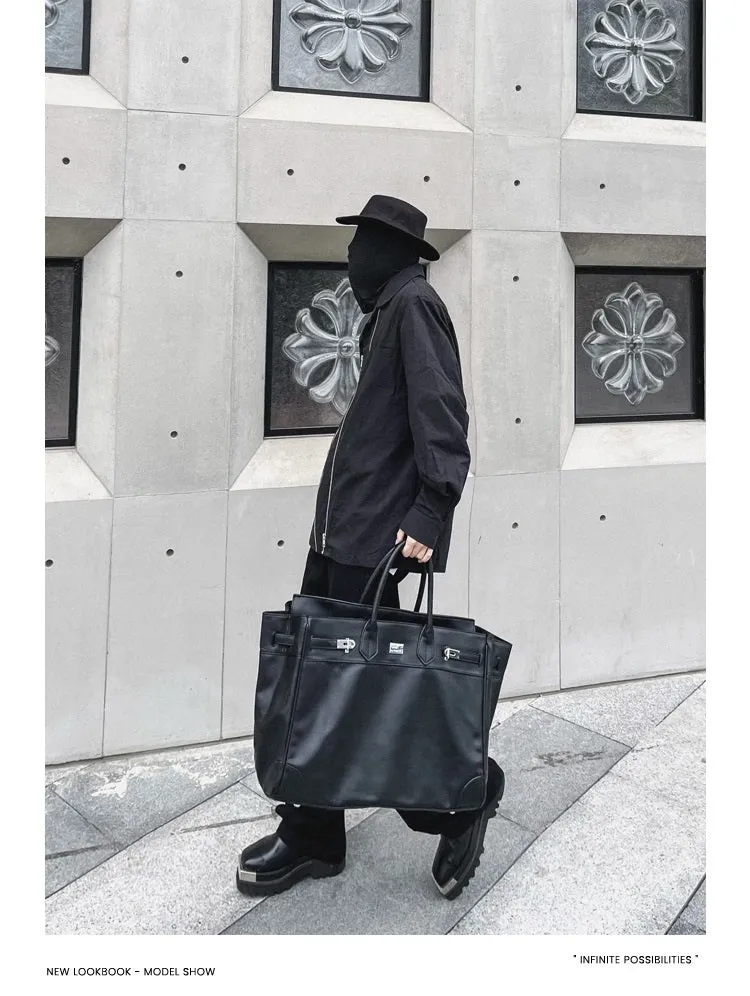 Large birkin inspired platinum bag men women handbag weekender over night bag tote