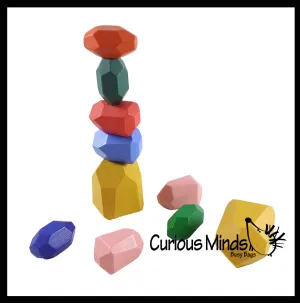 LAST CHANCE - LIMITED STOCK - Natural Wooden Blocks - Balancing Stacking Building Toy - Learning activity