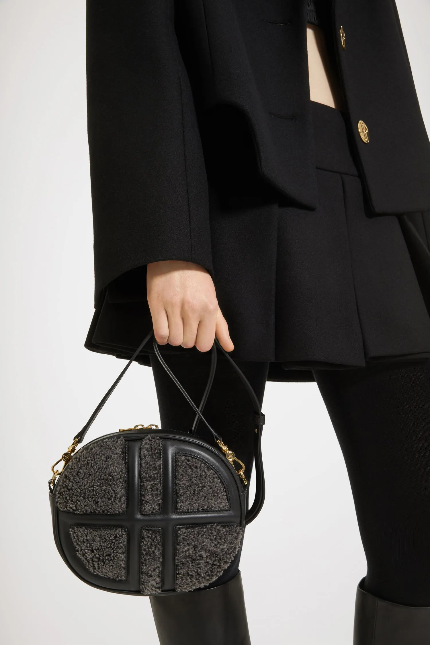Le JP bag in shearling and leather