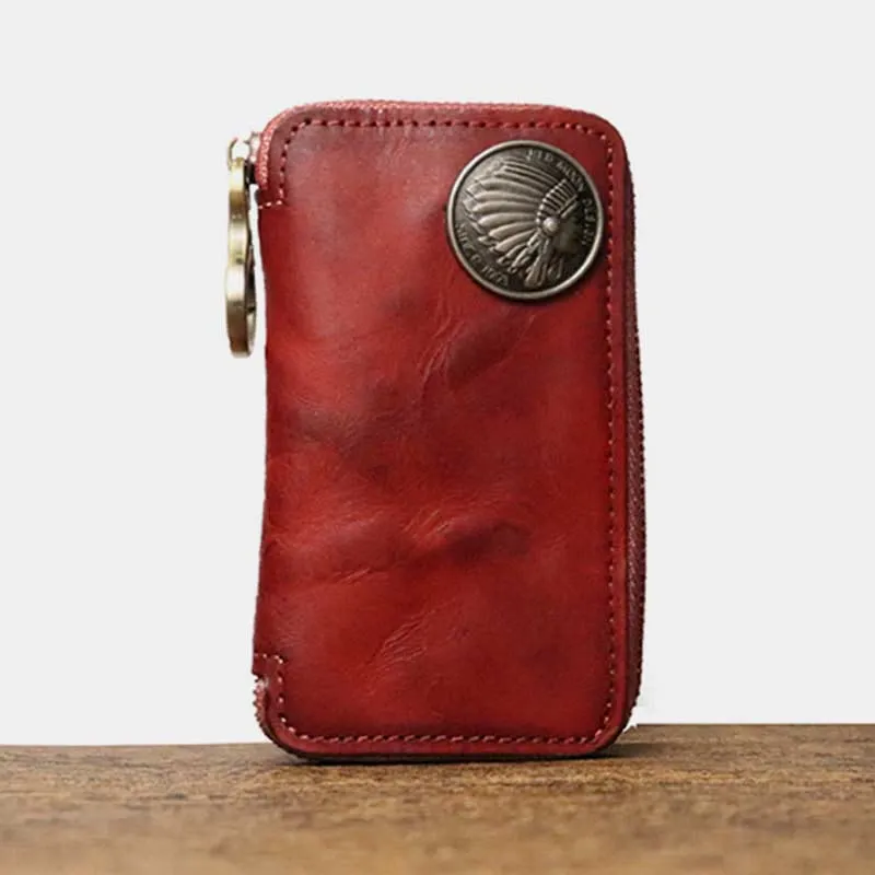 Leather Wallet For Men Waist Wear Multi Functional Key Purse
