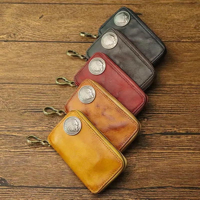 Leather Wallet For Men Waist Wear Multi Functional Key Purse