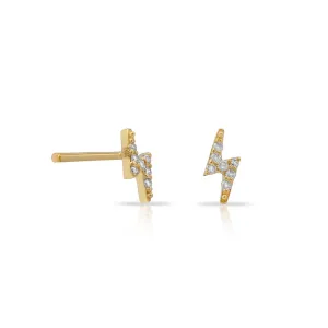 Lighting Bolt 14K Earrings