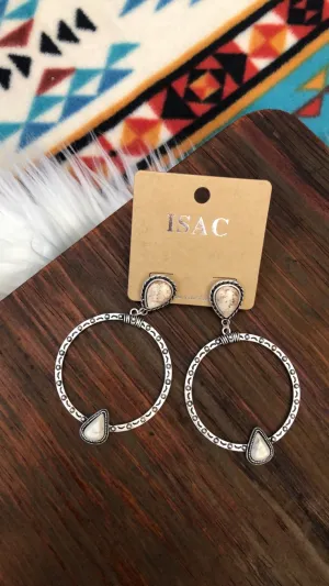 Lorrie Silver & White Hoops
