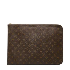 Louis Vuitton Monogram Posh Document  Backpack Briefcase M53456 Brown PVC Leather  Louis Vuitton