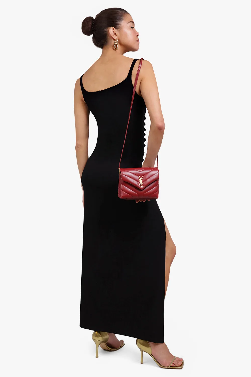 LOULOU TOY STRAP BAG | OPYUM RED/GOLD