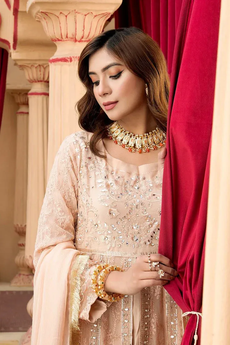 Manahils - Jal Pari RTW Collection - Kurti-B-007-Peach