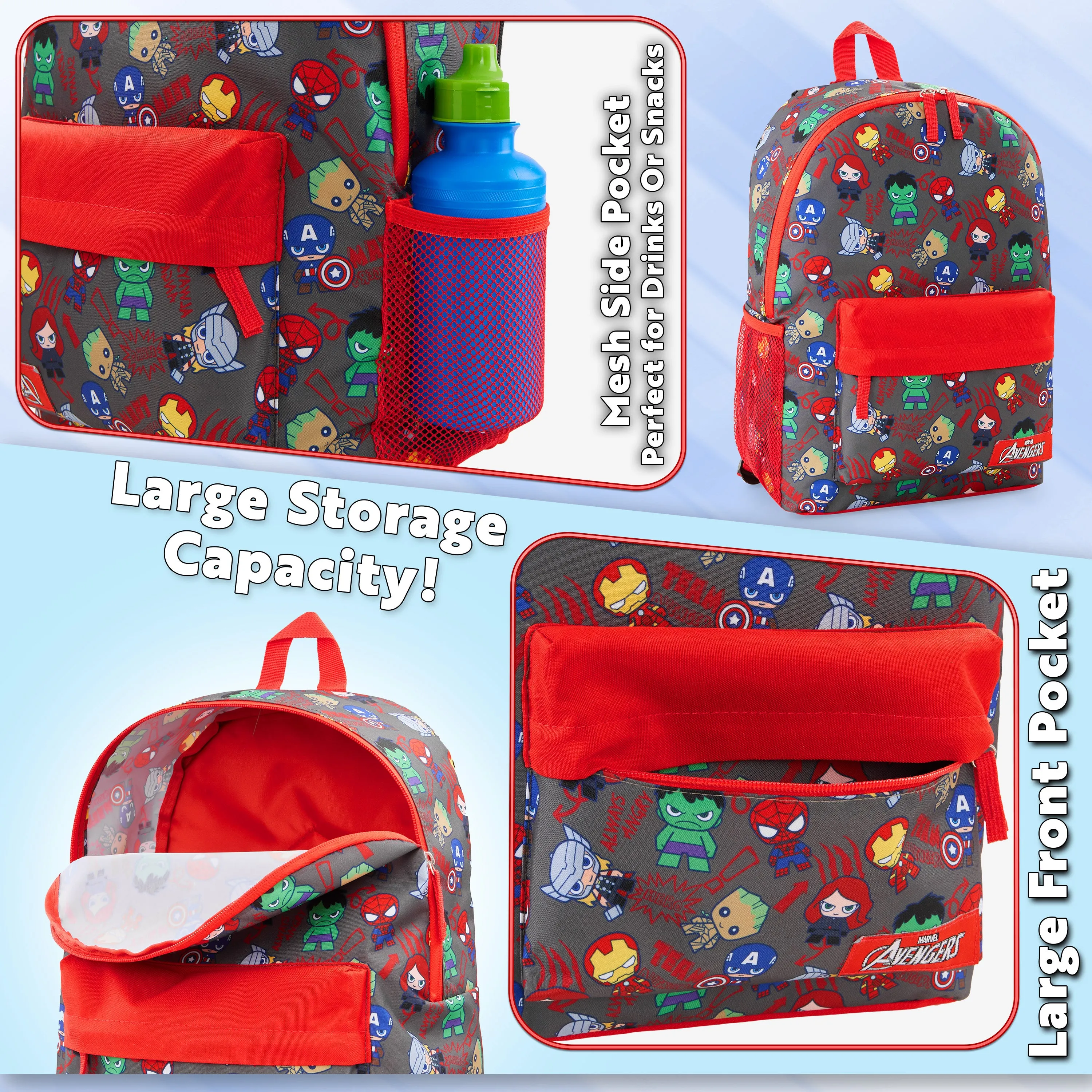 Marvel Boys Backpack Superhero Backpacks for Kids