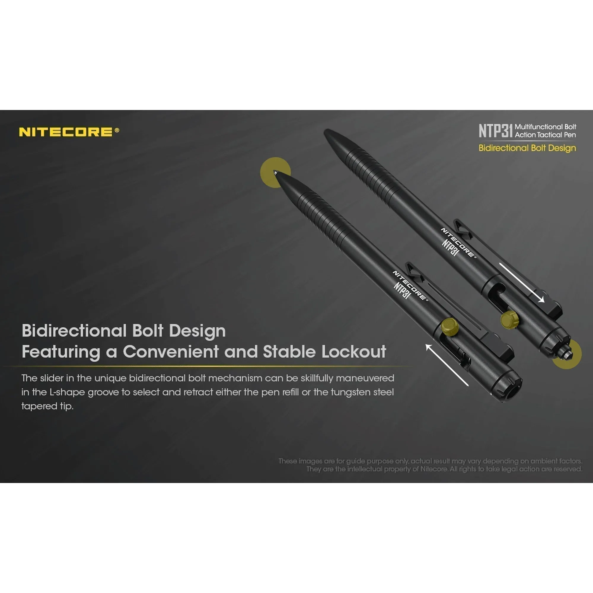 Nitecore NTP31 Bolt Action Mutlifunction Pen