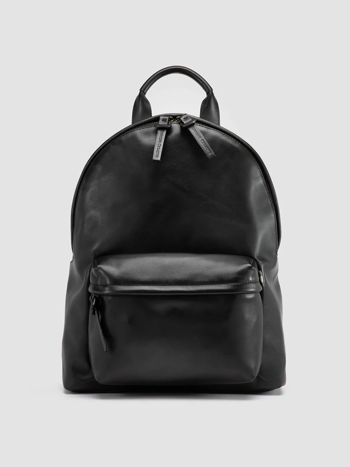 OC PACK 002 - Black Leather Backpack