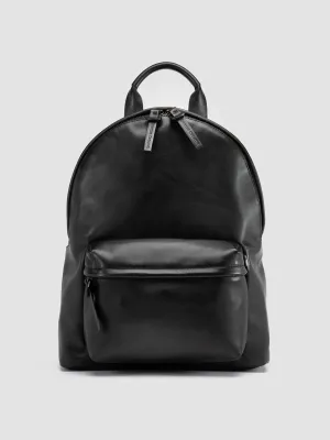 OC PACK 002 - Black Leather Backpack