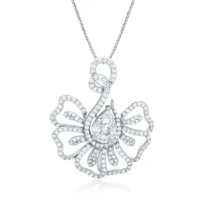 One Floret Diamond Pendant