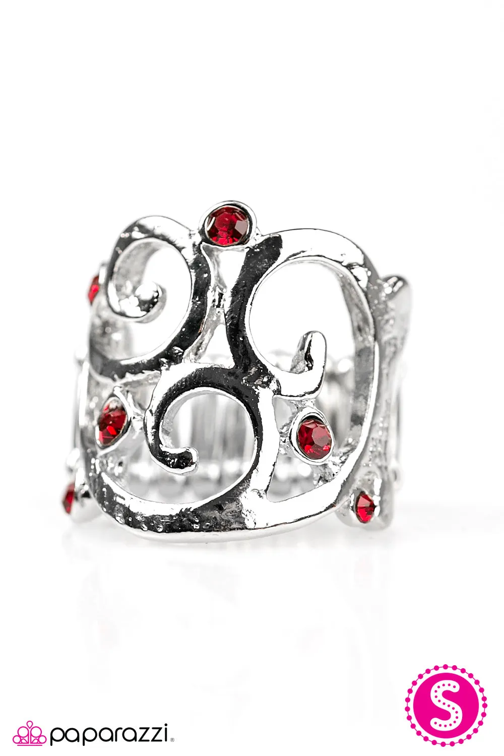 Open Door Jewelry - Cloudy Days - Red Ring - Paparazzi Accessories