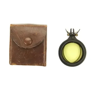 Original British WWI Era Officer's Tinted Sun Shade Attachment for Telescope