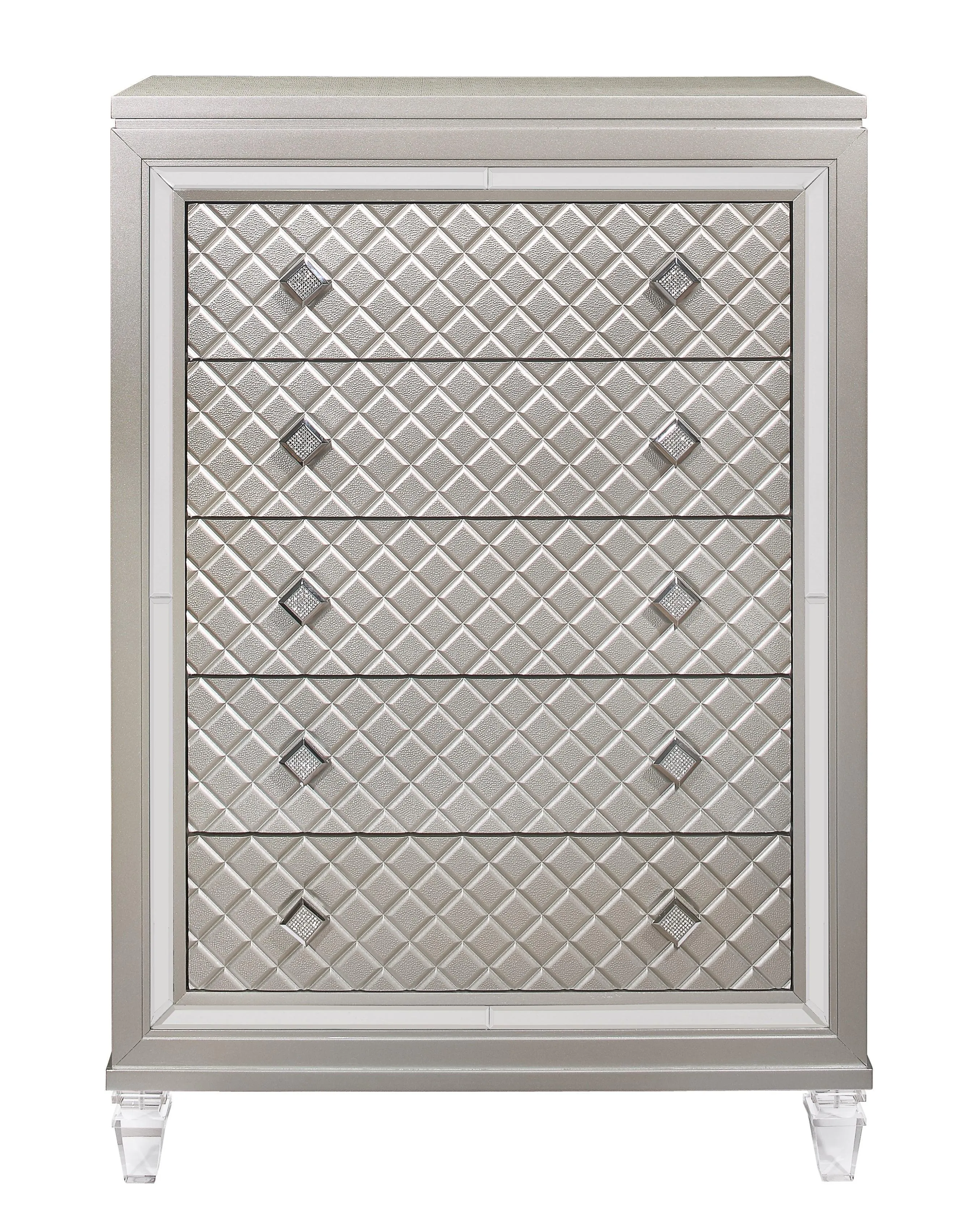 Paris Chest With Acrlyic Legs Champagne