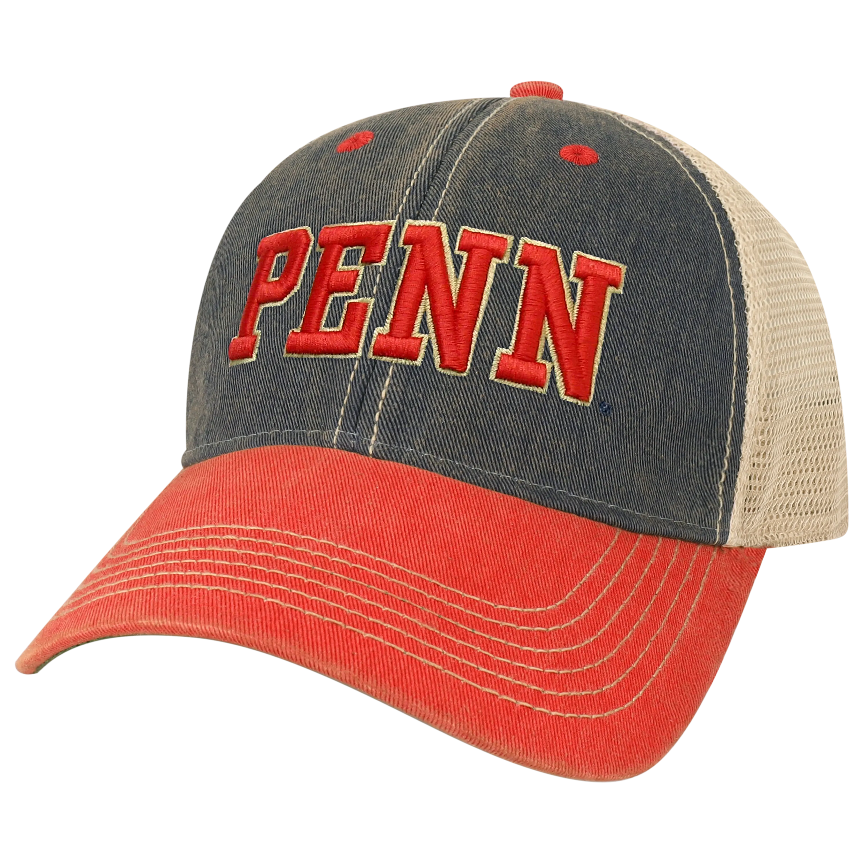 Penn OFA Navy/Scarlet Old Favorite Adjustable Trucker Hat
