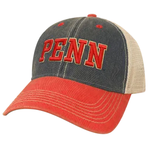 Penn OFA Navy/Scarlet Old Favorite Adjustable Trucker Hat