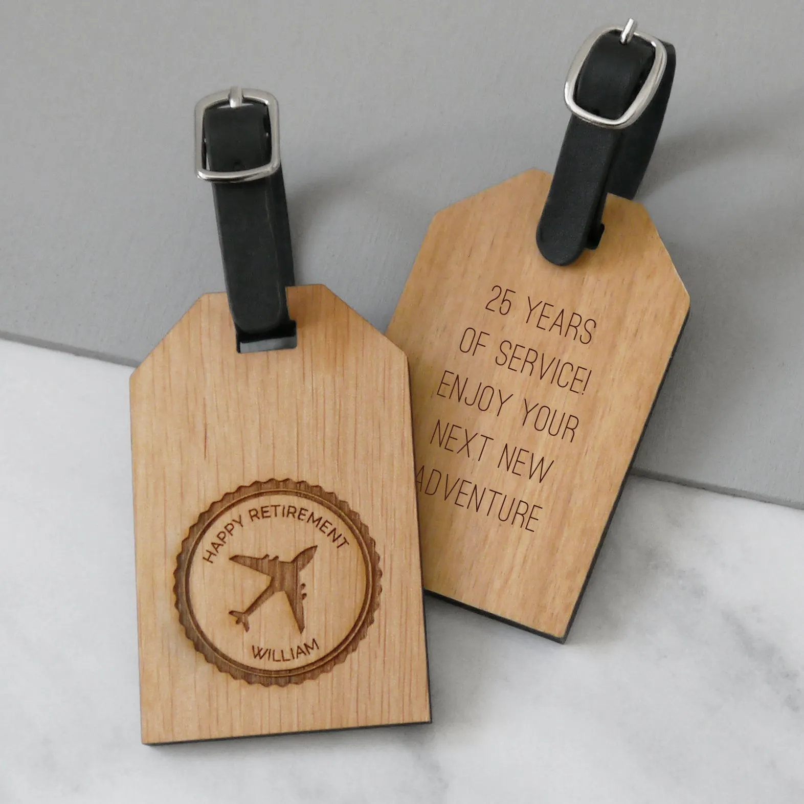 Personalised Retirement Luggage Tag