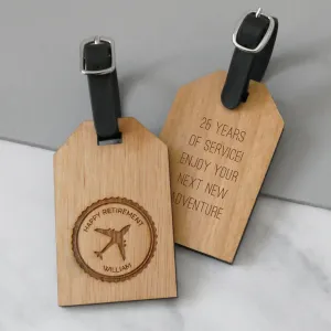 Personalised Retirement Luggage Tag