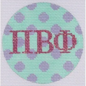 Pi Beta Phi Polka Dot 3" Round Canvas