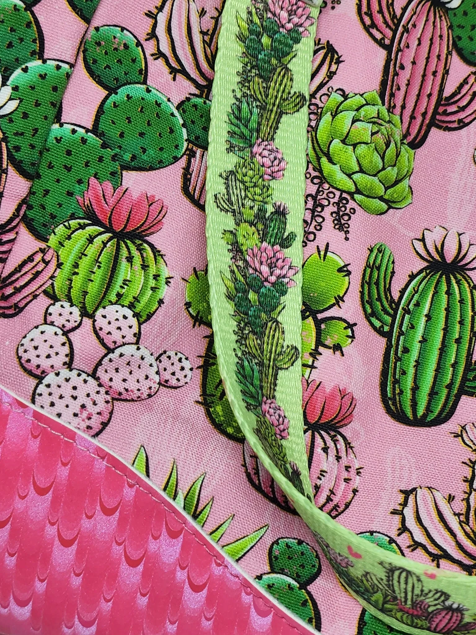 Pink Cacti Fabric