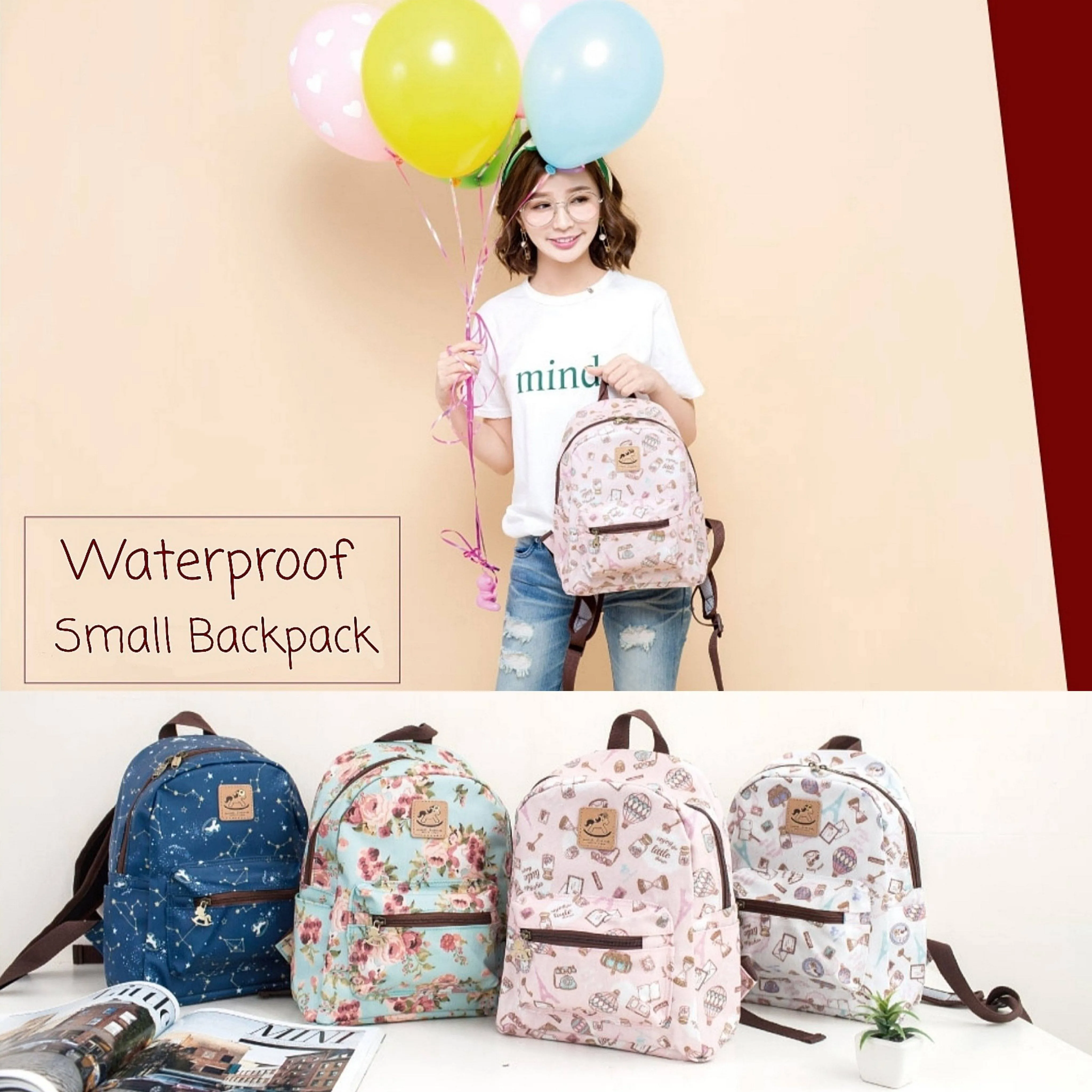 Pink Cactus Small Backpack