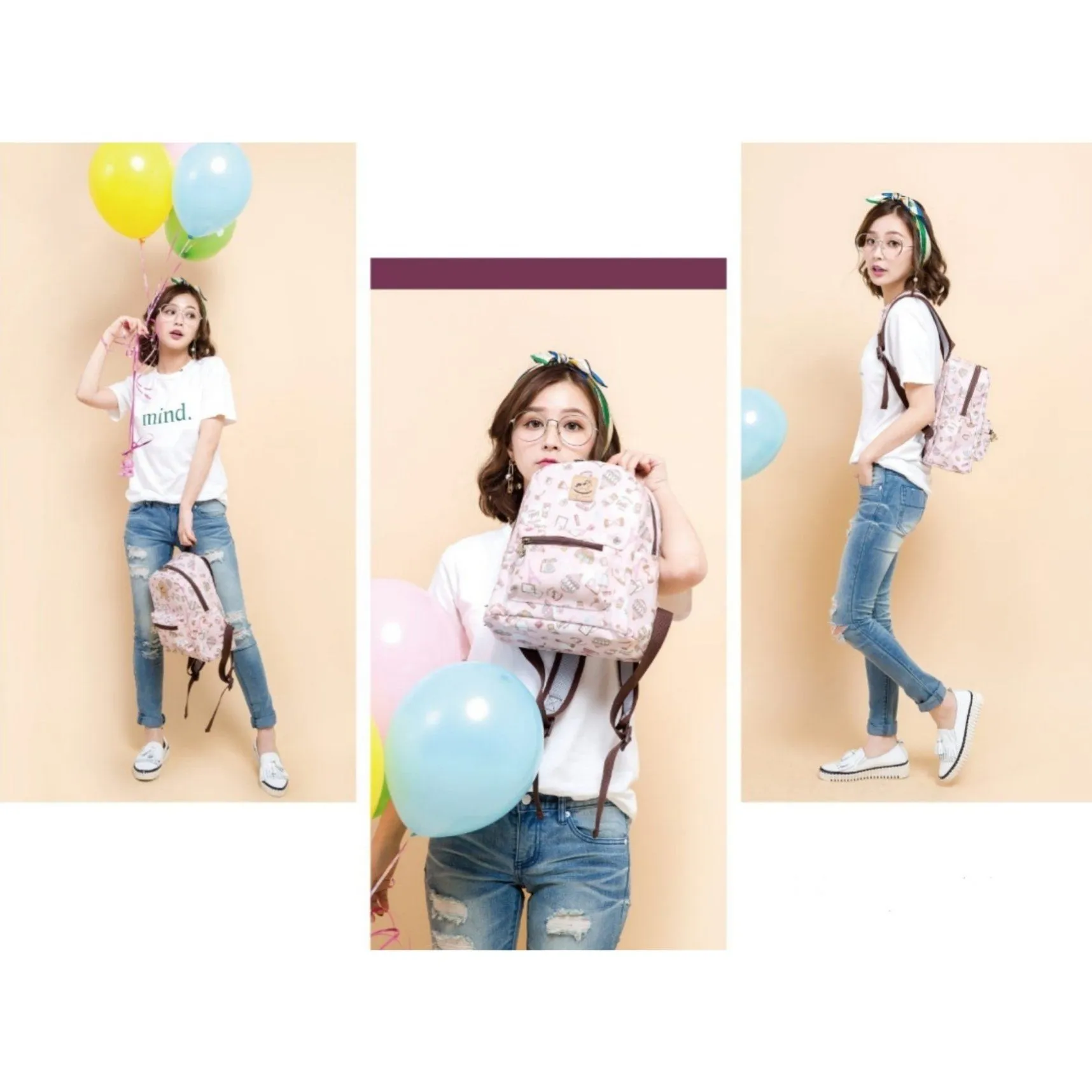 Pink Cactus Small Backpack