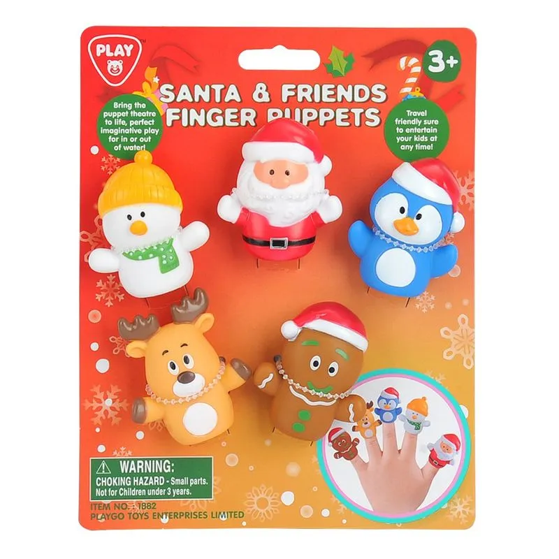 Playgo Toys Ent. Ltd. Santa & Friends Finger Puppets
