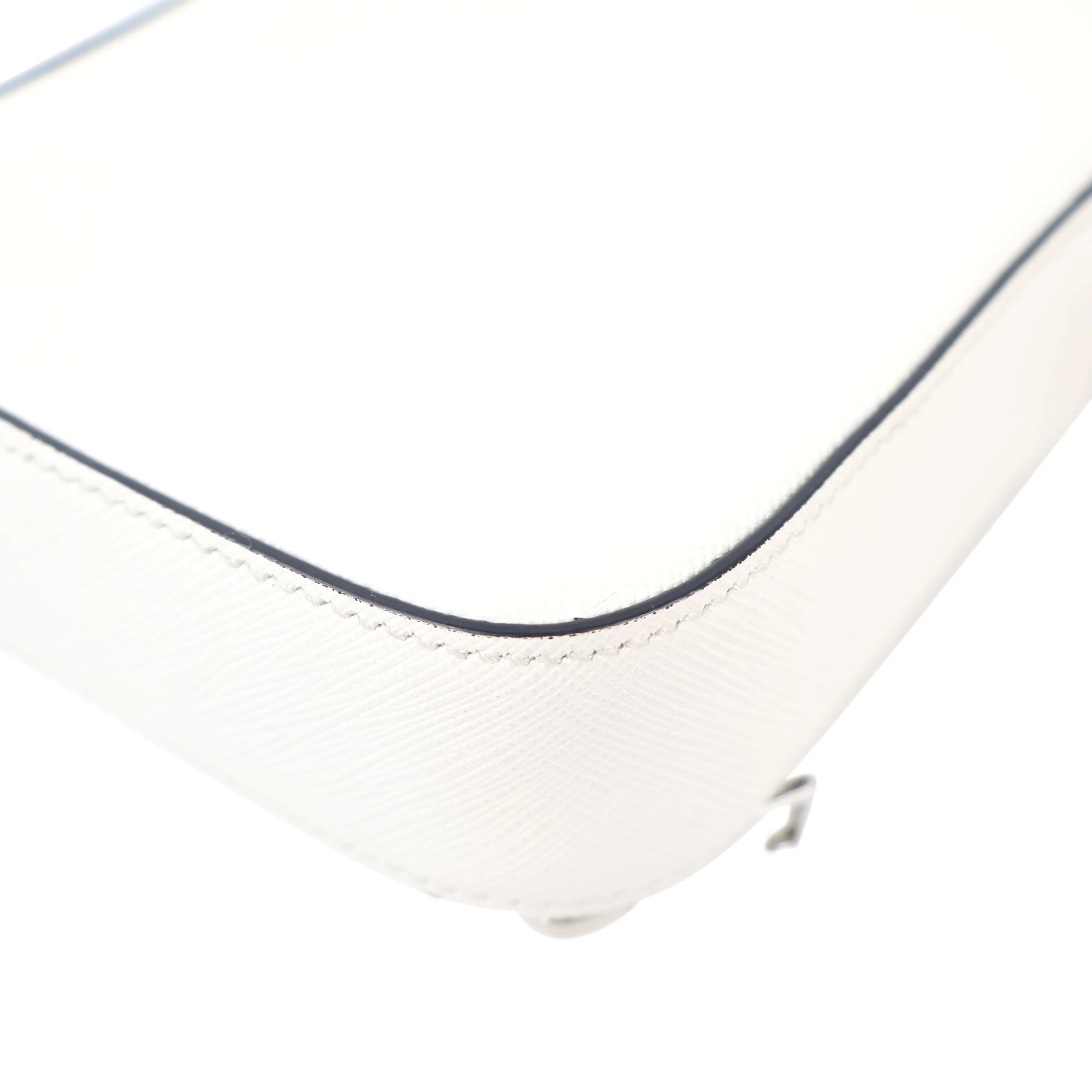 Prada Saffiano Crossbody Chain White