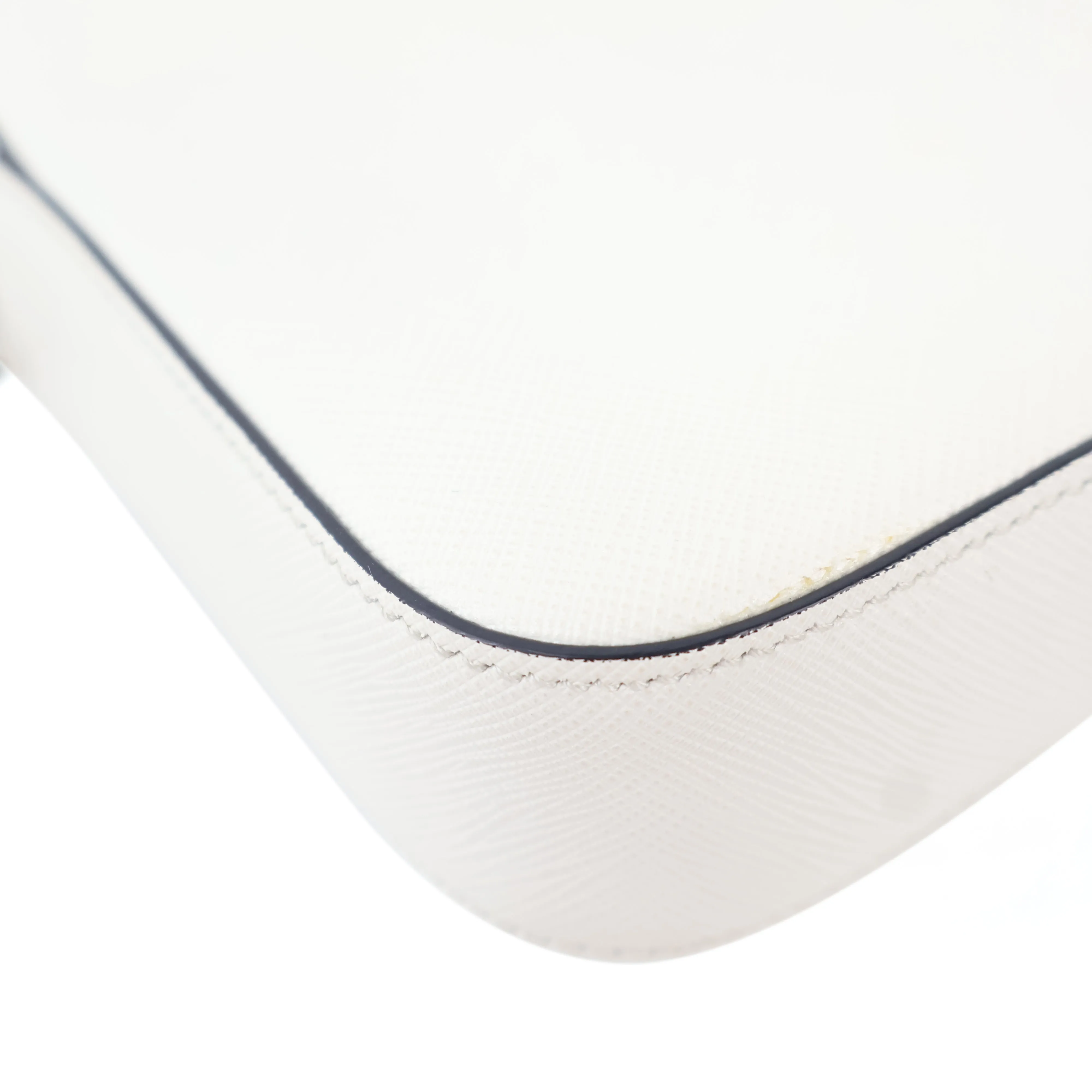 Prada Saffiano Crossbody Chain White
