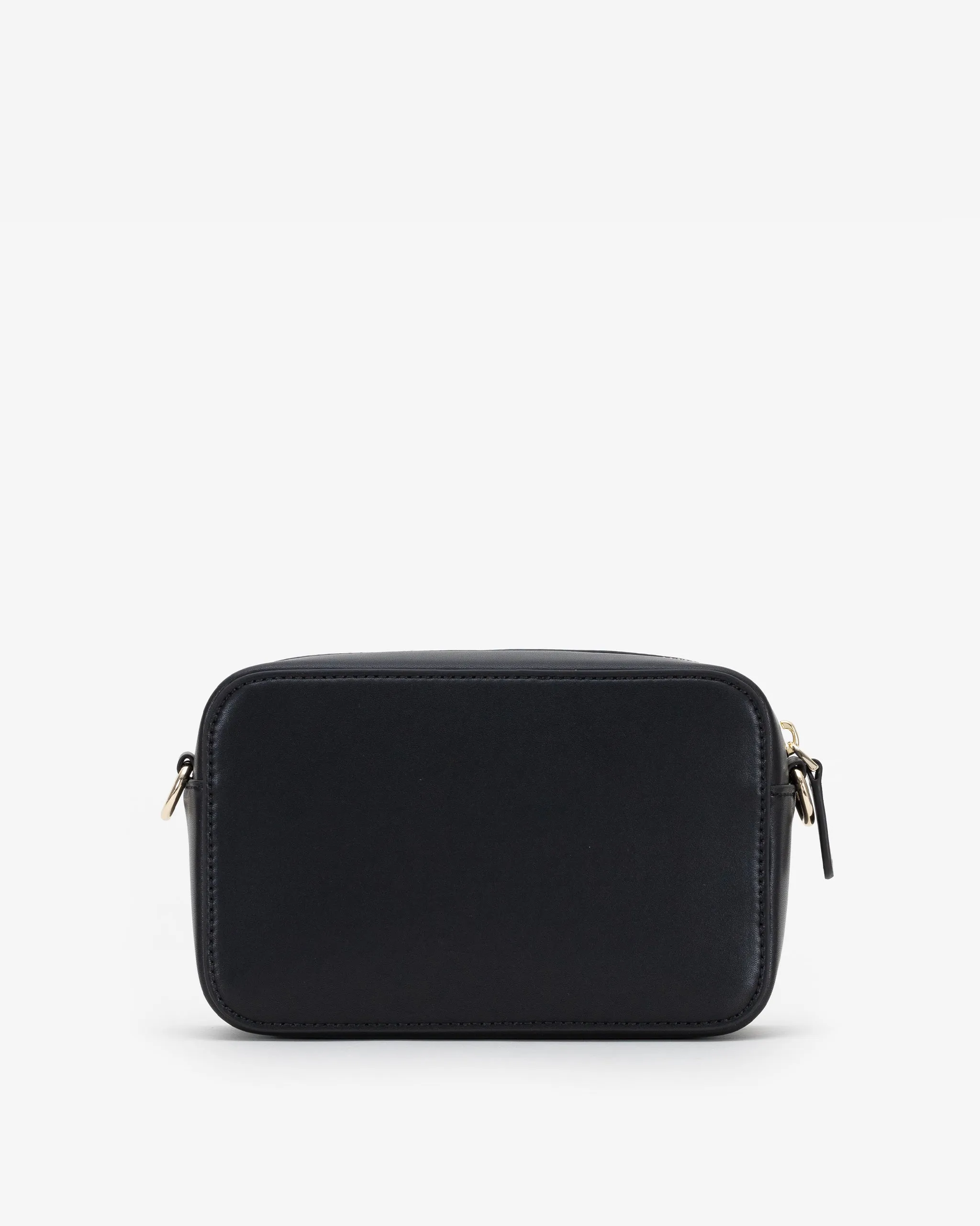 Pre-order (Mid-February): Zip Crossbody Bag in Black/Gold with Personalised Hardware