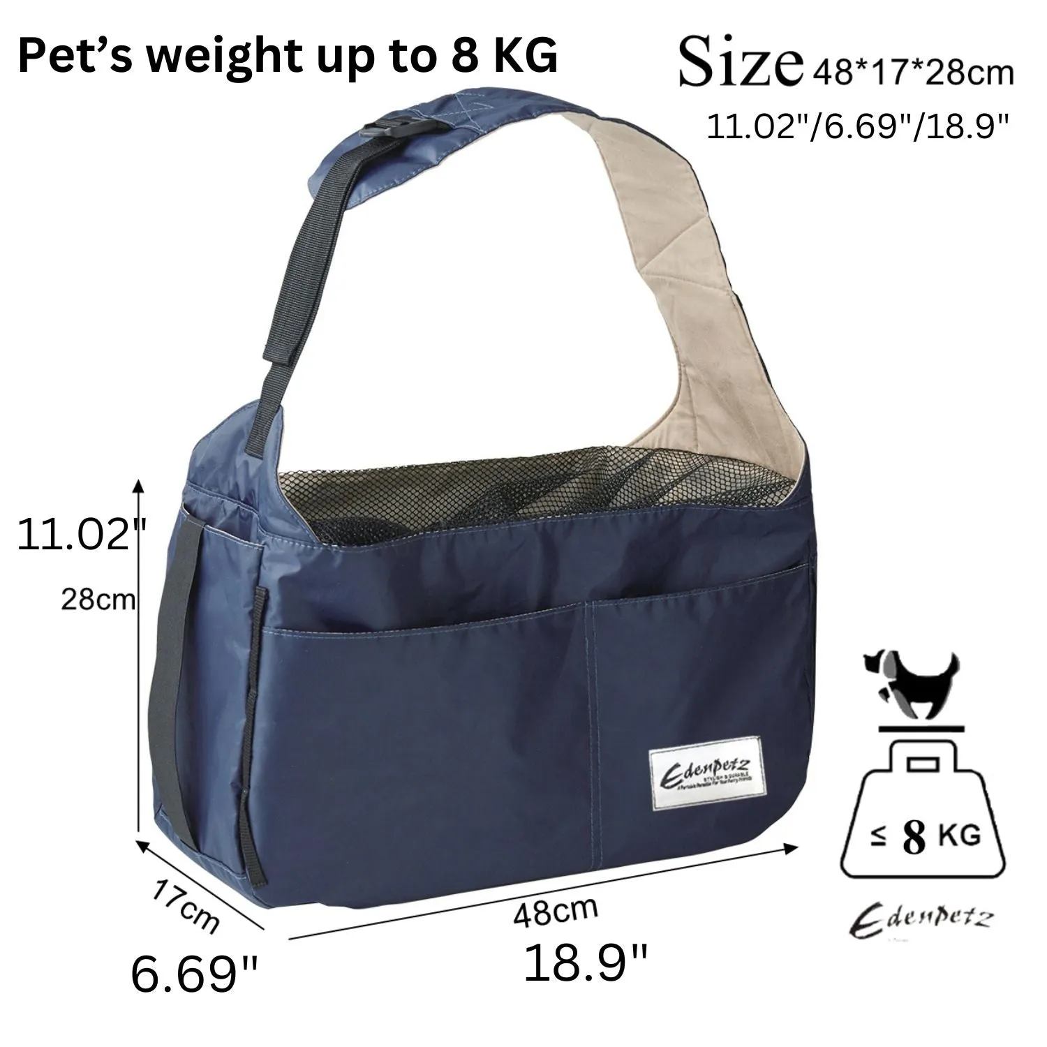 Premium Frenchie Carrier Bag – Comfortable Travel Shoulder Bag for French Bulldogs