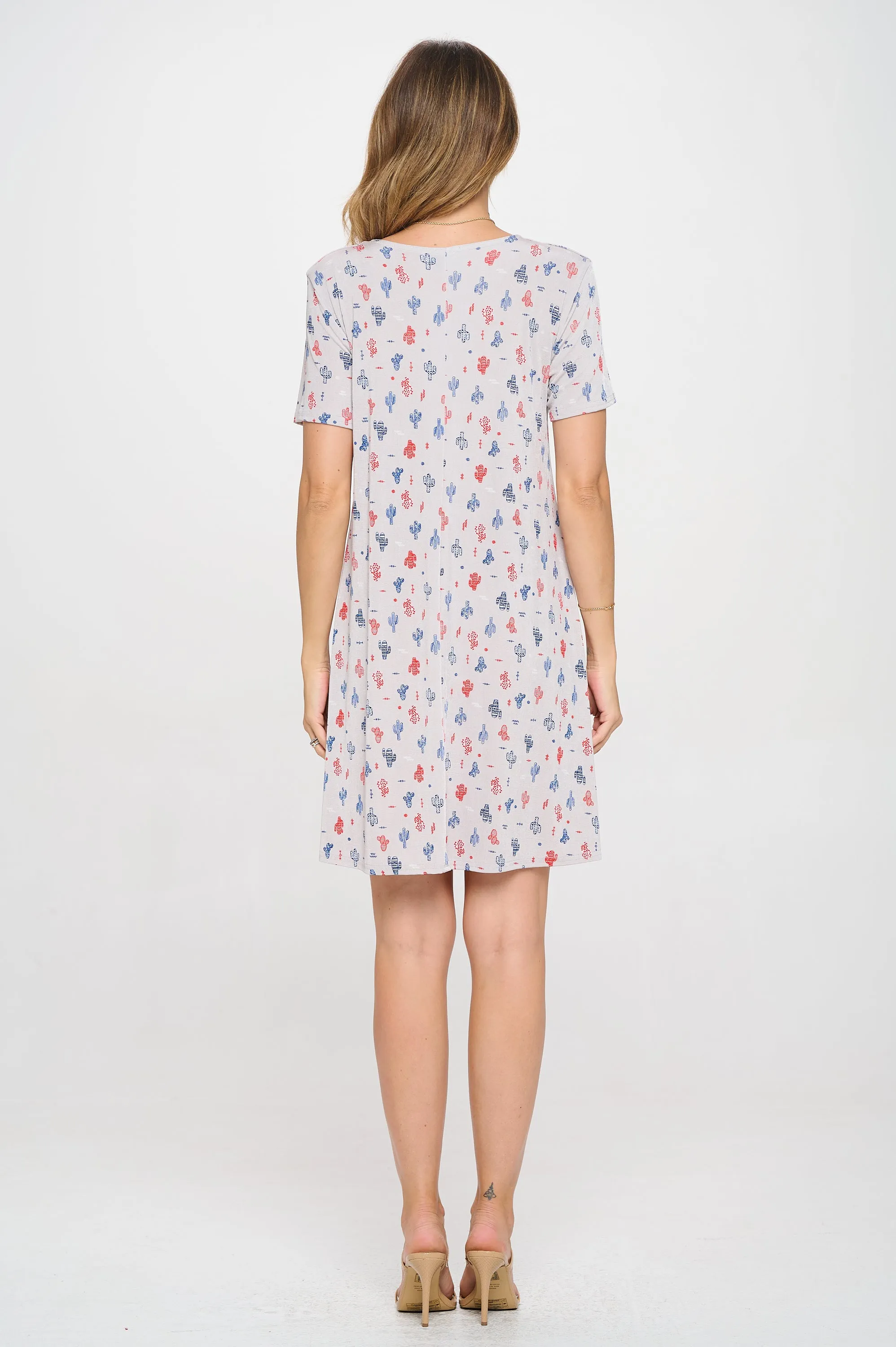 Print Missy Dress Short Sleeve - 7004BN-SRP1-W463