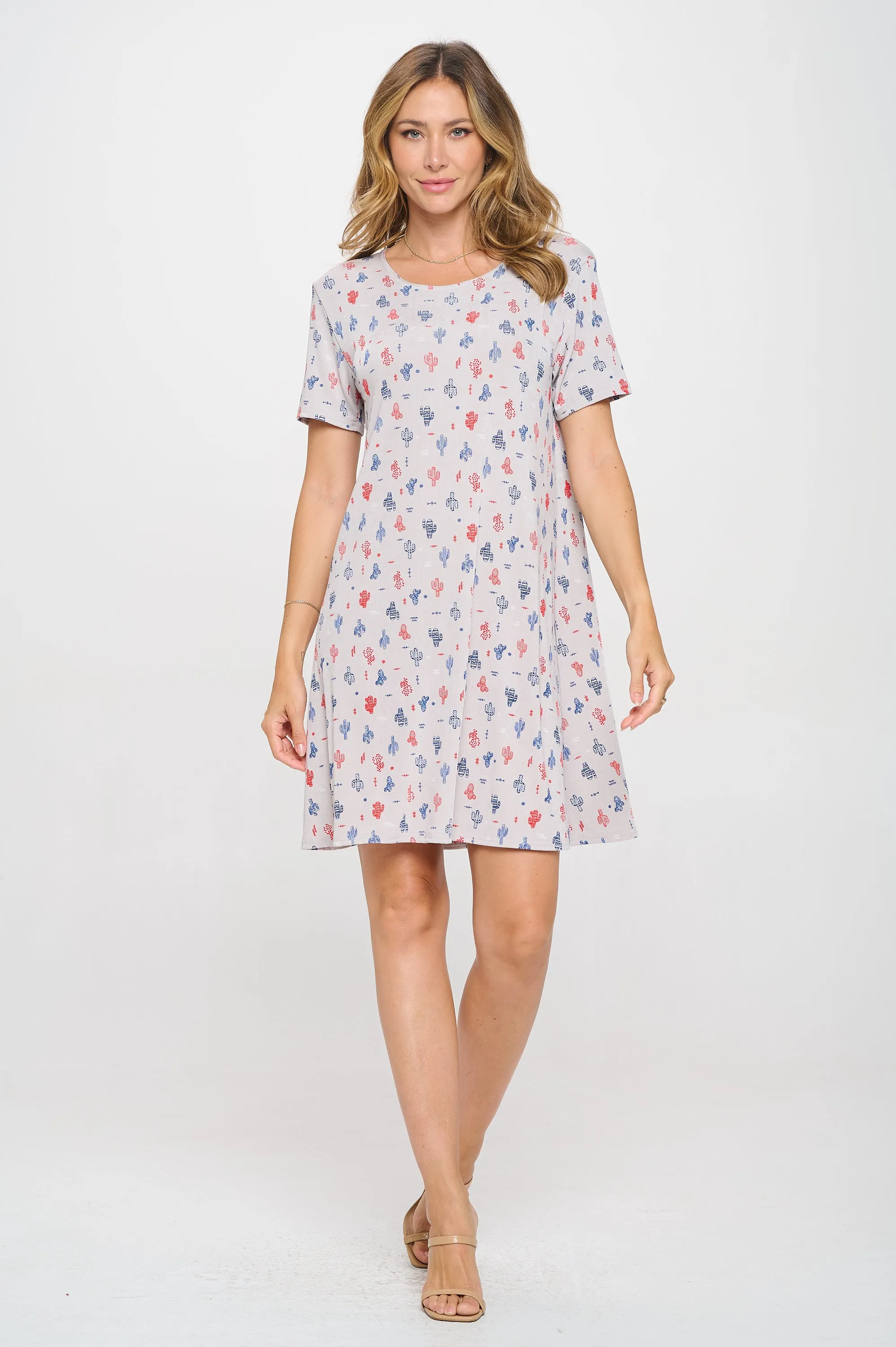 Print Missy Dress Short Sleeve - 7004BN-SRP1-W463